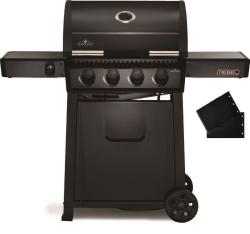 NAPOLEON REBEL 425 �ierny 4-hor�kov� plynov� gril s teplomerom a planchou