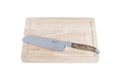 LAGUIOLE Luxury - n Santoku s drevenou doskou - rukov z olivovho dreva