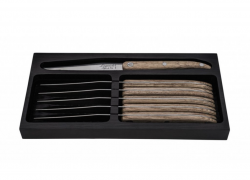 LAGUIOLE SDV-301319 Innovation - steakové nože 6 ks, rukoväť dubová, vrúbkovaná čepeľ
