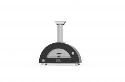 ALFA Pizza pec na plyn a drevo BRIO gas, farba striebornoierna
