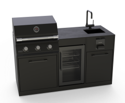 BRABURA LITE SERIES 300 Z�hradn� kuchy�a s grilom, drezom a chladni�kou 1,6m